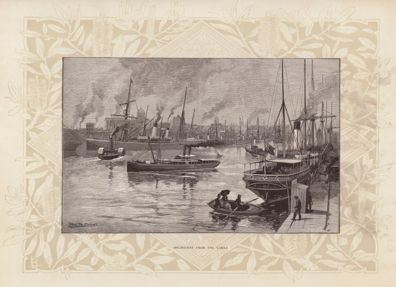 Melbourne from the Yarra by Australian School