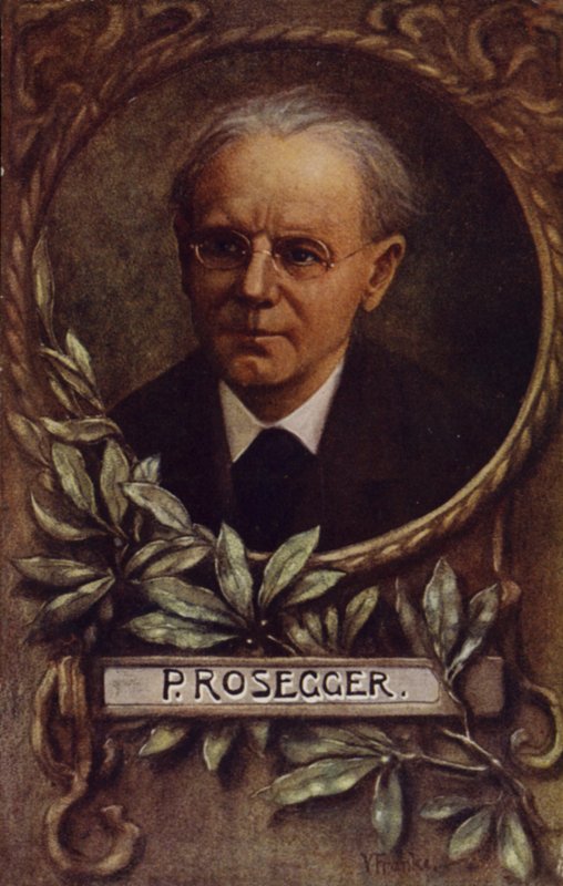 Portrait of Peter Rosegger by Austrian School