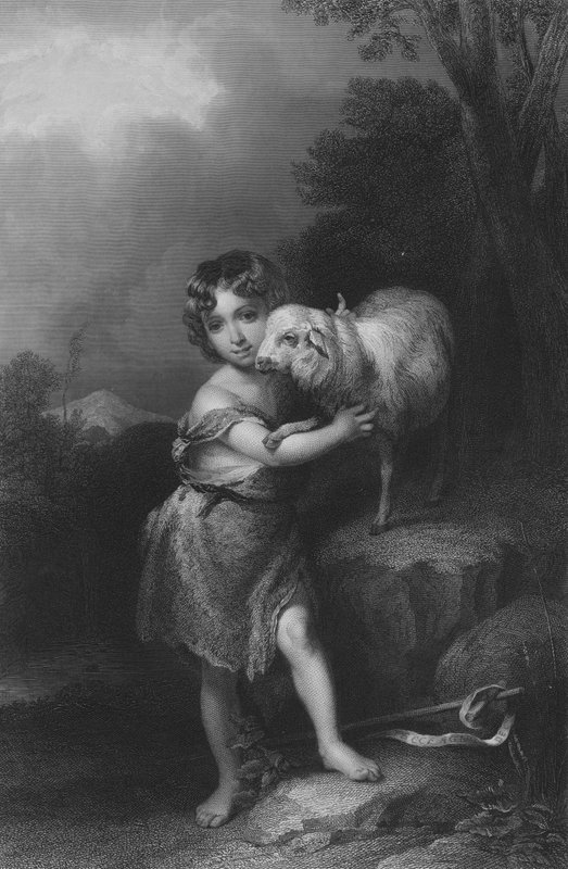 The Infant St John by Bartolome Esteban (after) Murillo