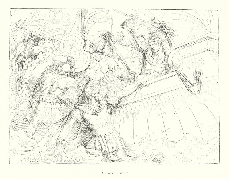 A Sea Fight by Bartolomeo Pinelli