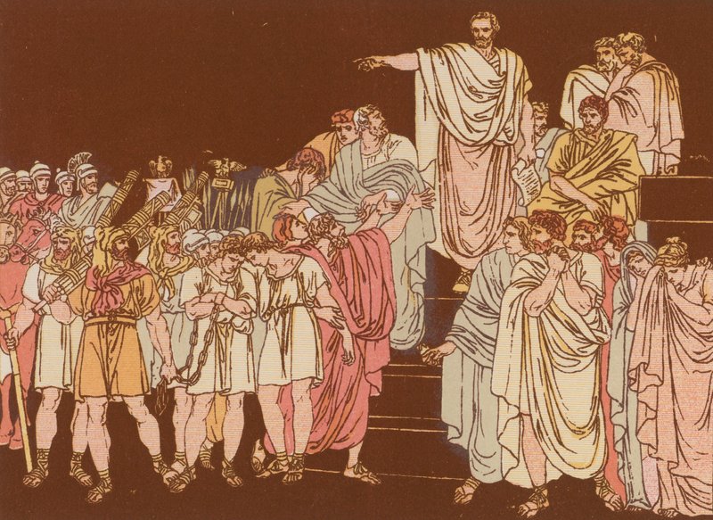 Brutus Condemning His Sons to Death by Bartolomeo Pinelli