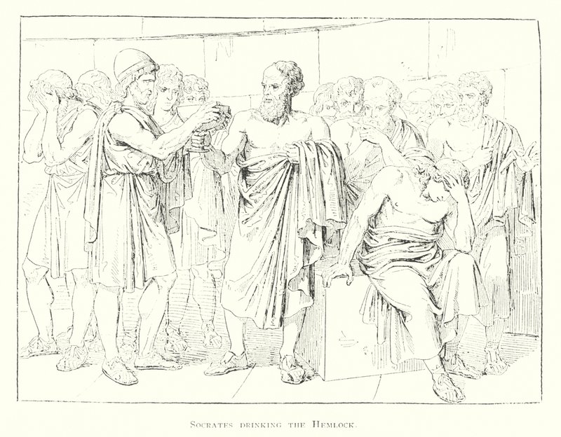 Socrates drinking the Hemlock by Bartolomeo Pinelli