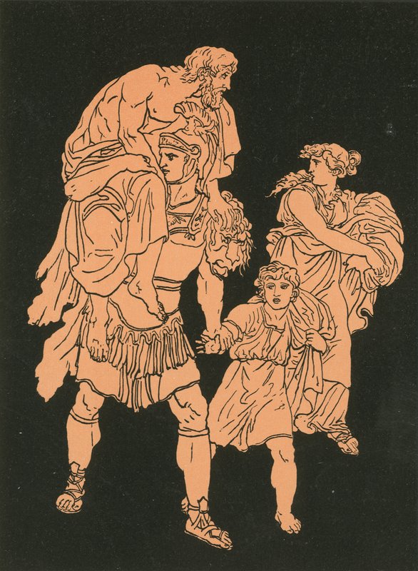 The Flight from Troy by Bartolomeo Pinelli