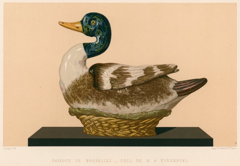 Faience Duck by Belgian School