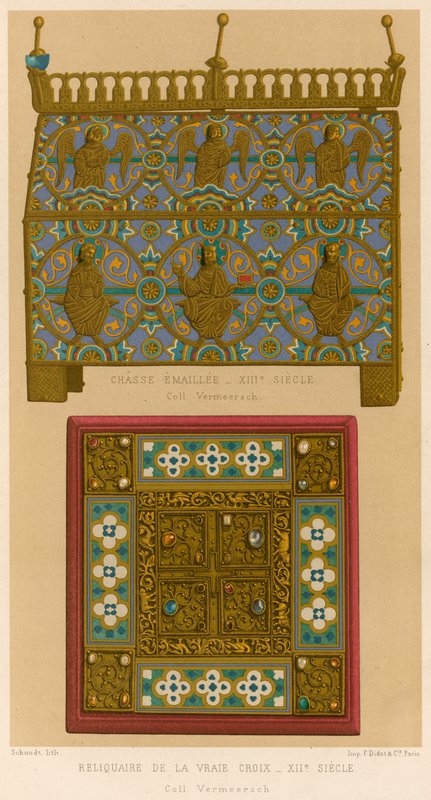 Reliquary of the True Cross, 12th Century by Belgian School