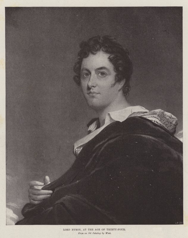 Lord Byron, at the Age of Thirty-Four by Benjamin West
