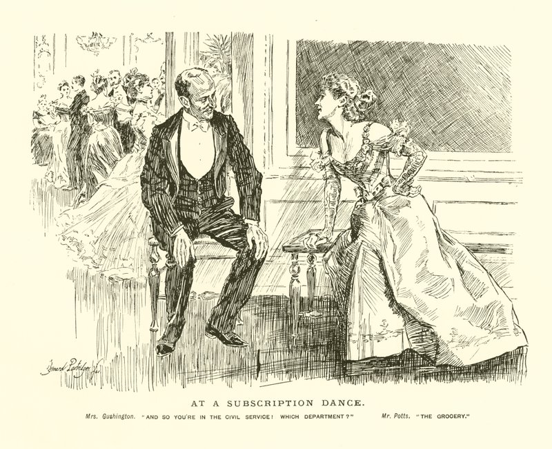 At a Subscription Dance by Bernard Partridge