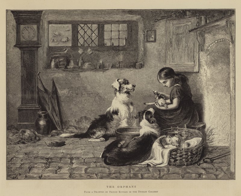 The Orphans by Briton Riviere