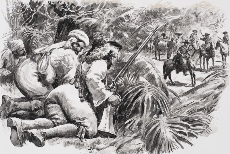 Gunmen in jungle by C.L. Doughty