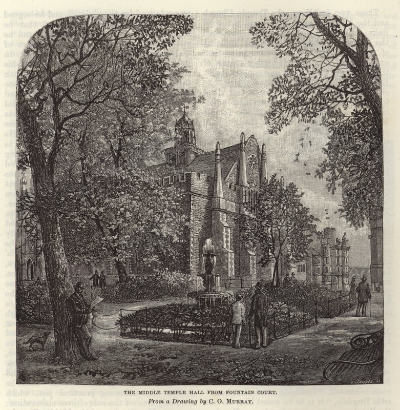 Middle Temple Hall from Fountain Court by C.O. Murray
