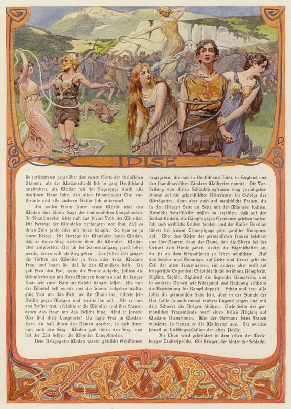 Idis, Germanic goddess by Carl Emil Doepler
