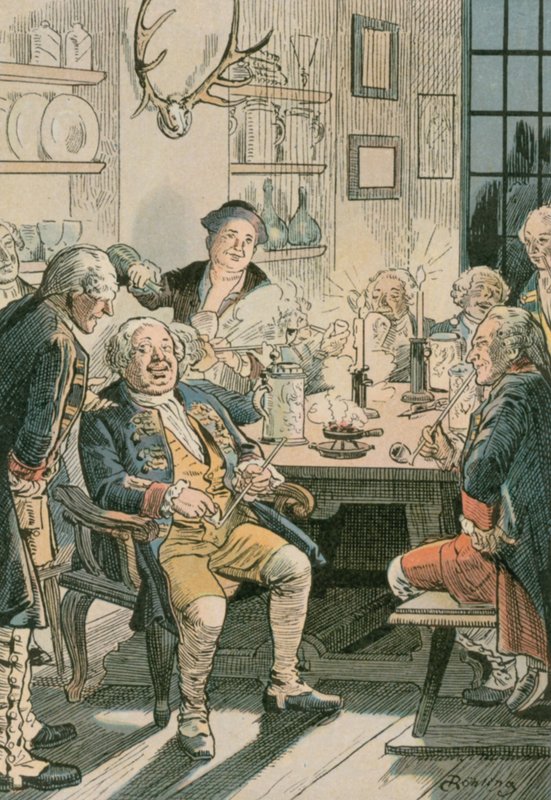 Friedrich Wilhelm I in the Tabakskollegium by Carl Rohling