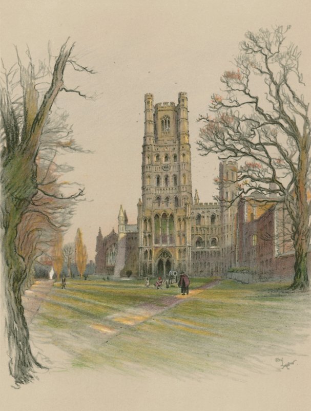 Ely Cathedral by Cecil Charles Windsor Aldin