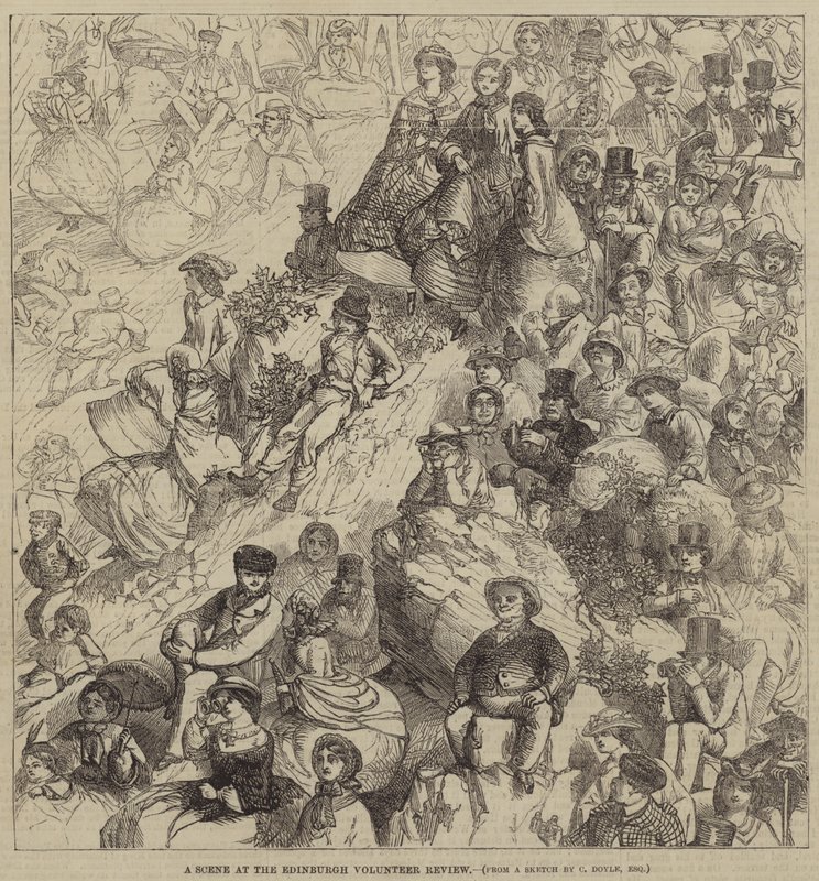 A Scene at the Edinburgh Volunteer Review by Charles Altamont Doyle