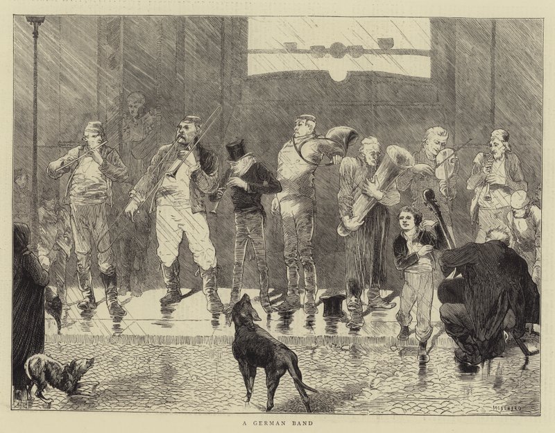 A German Band by Charles Auguste Loye
