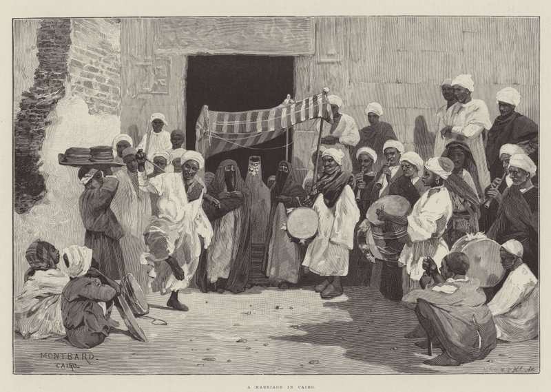 A Marriage in Cairo by Charles Auguste Loye