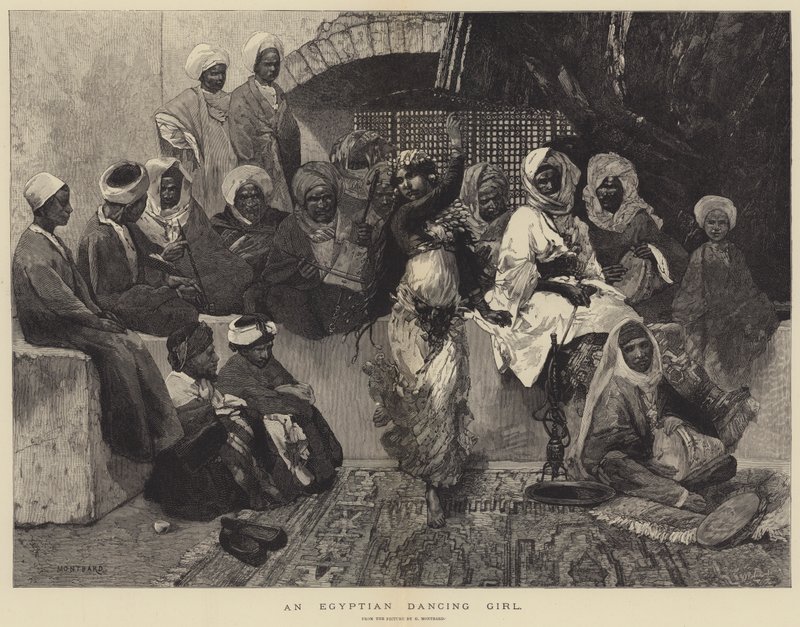 An Egyptian Dancing Girl by Charles Auguste Loye