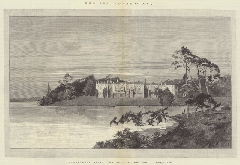 Combermere Abbey, the Seat of Viscount Combermere by Charles Auguste Loye