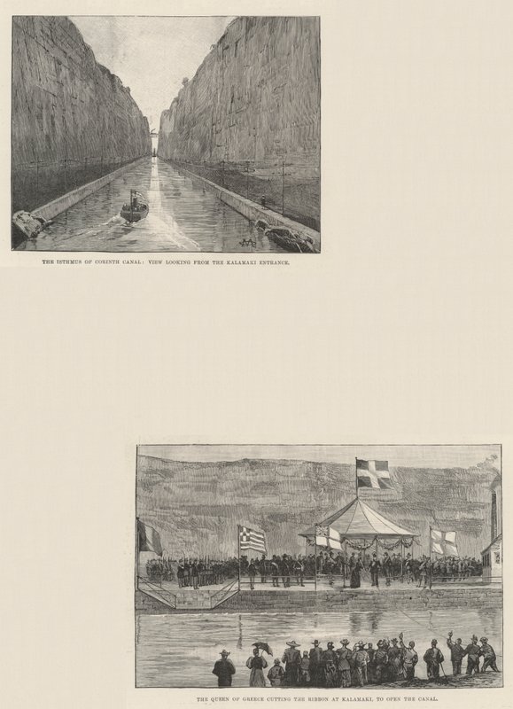 Corinth Canal by Charles Auguste Loye