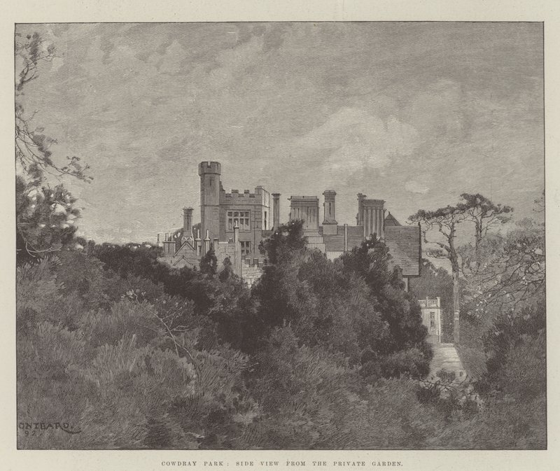 Cowdray Park, Side View from the Private Garden by Charles Auguste Loye