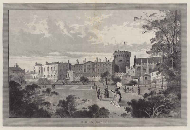 Dublin Castle by Charles Auguste Loye