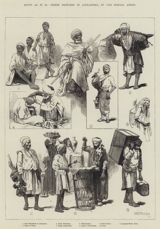 Egypt as it is, Street Sketches in Alexandria by Charles Auguste Loye