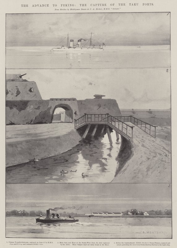 The Advance to Peking, the Capture of the Taku Forts by Charles Auguste Loye