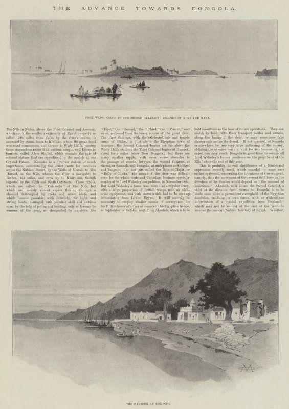 The Advance towards Dongola by Charles Auguste Loye