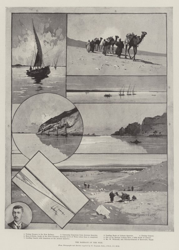 The Barrage of the Nile by Charles Auguste Loye