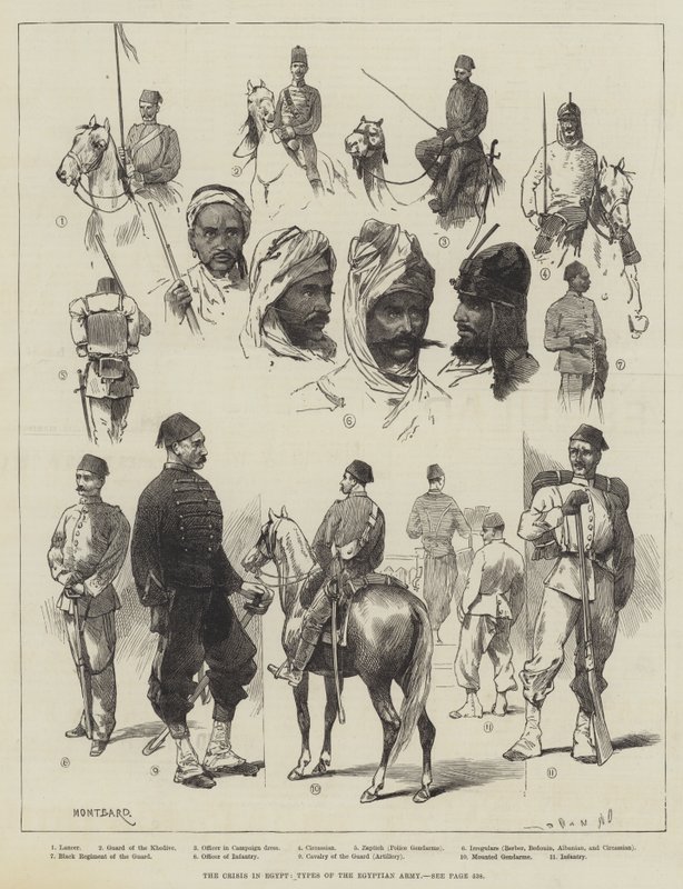 The Crisis in Egypt, Types of the Egyptian Army by Charles Auguste Loye