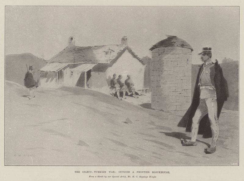 The Graeco-Turkish War, outside a Frontier Blockhouse by Charles Auguste Loye