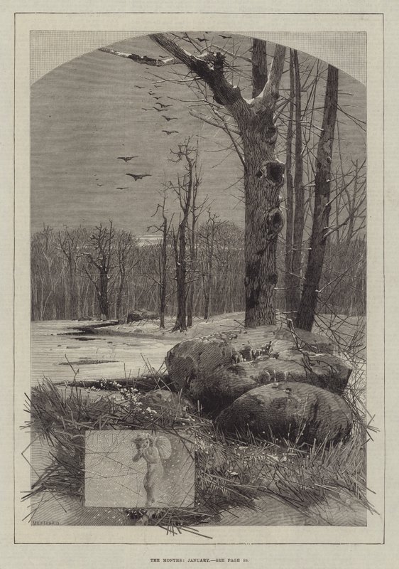 The Months, January by Charles Auguste Loye