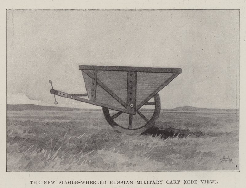 The New Single-Wheeled Russian Military Cart, Side View by Charles Auguste Loye
