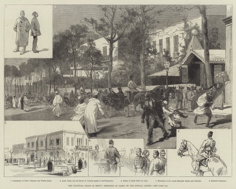 The Political Crisis in Egypt, Sketches at Cairo by Charles Auguste Loye