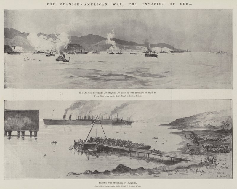 The Spanish-American War, the Invasion of Cuba by Charles Auguste Loye