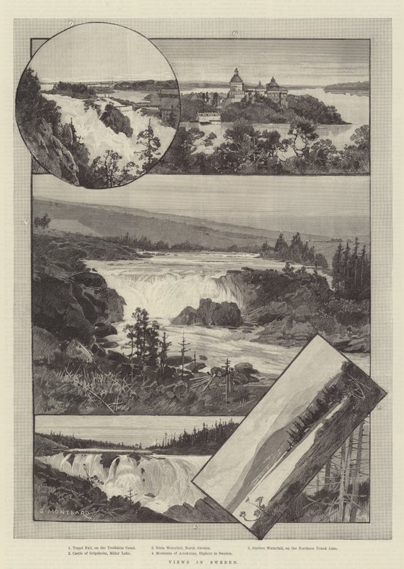 Views in Sweden by Charles Auguste Loye