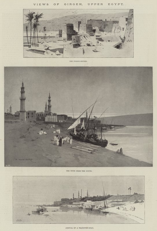 Views of Girgeh, Upper Egypt by Charles Auguste Loye