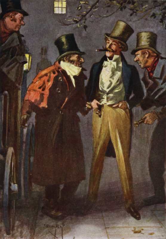Rawdon Crawley in the Hands of the Bailiffs by Charles Crombie