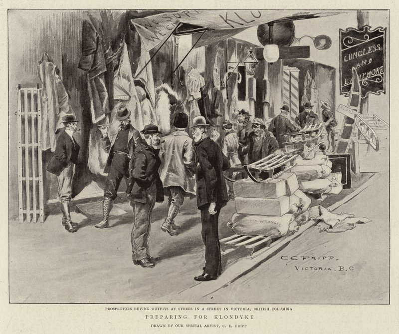 Preparing for Klondyke by Charles Edwin Fripp