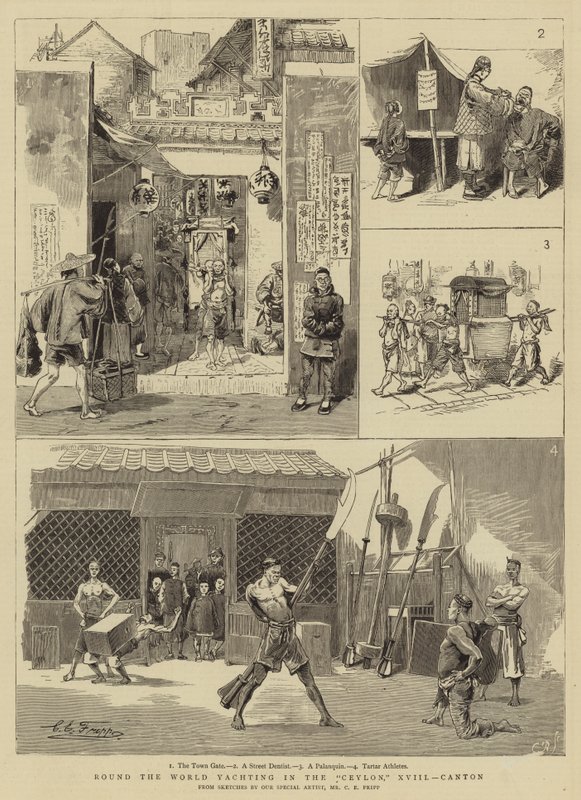 Round the World Yachting in the Ceylon, Canton by Charles Edwin Fripp