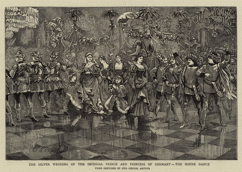 The Silver Wedding of the Imperial Prince and Princess of Germany, the Minne Dance by Charles Edwin Fripp