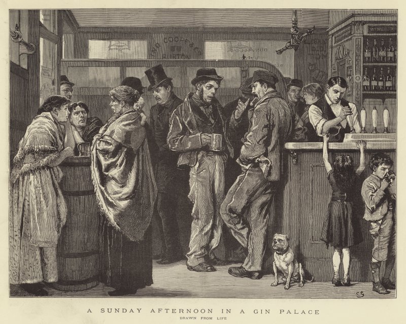 A Sunday Afternoon in a Gin Palace by Charles Green