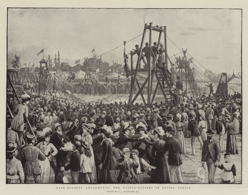 Bank-Holiday Amusements, the Razzle-Dazzles in Epping Forest by Charles J. Staniland