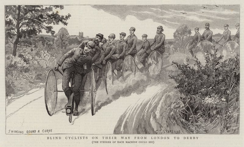Blind Cyclists on their Way from London to Derby by Charles J. Staniland