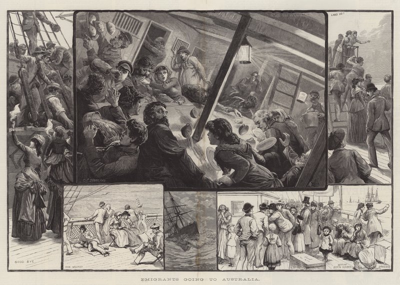 Emigrants going to Australia by Charles J. Staniland