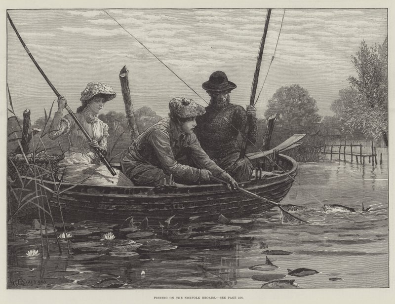 Fishing on the Norfolk Broads by Charles J. Staniland