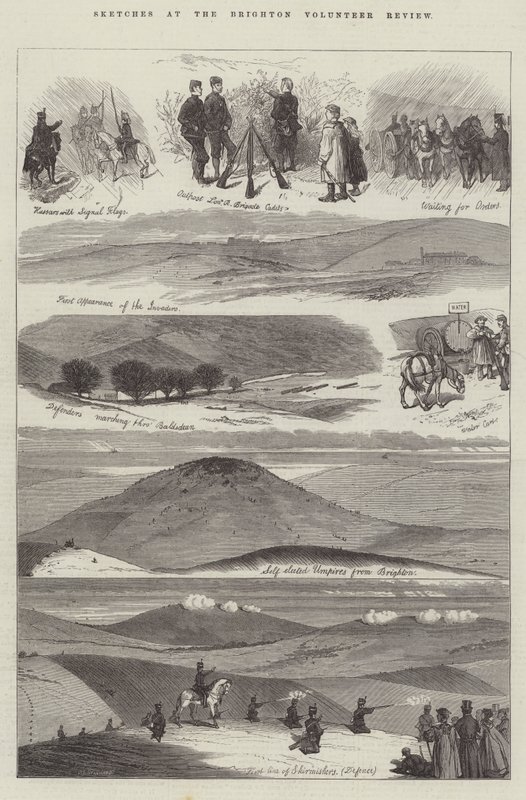 Sketches at the Brighton Volunteer Review by Charles J. Staniland