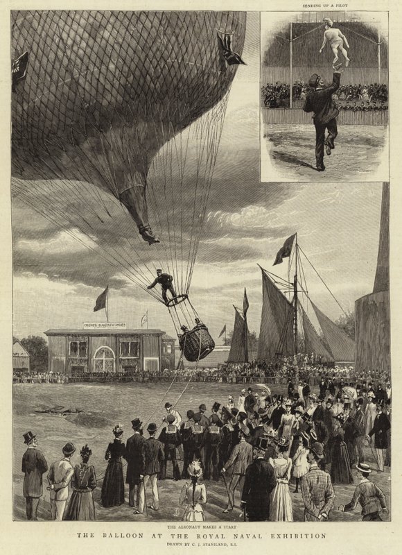 The Balloon at the Royal Naval Exhibition by Charles J. Staniland
