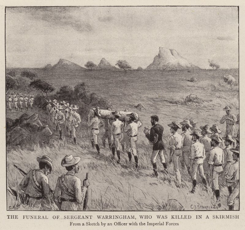 The Funeral of Sergeant Warringham, Who Was Killed in a Skirmish by Charles J. Staniland