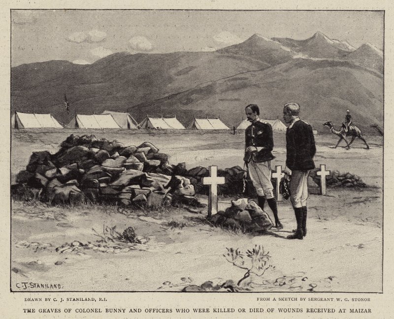 The Graves of Colonel Bunny and Officers who were killed or died of Wounds received at Maizar by Charles J. Staniland
